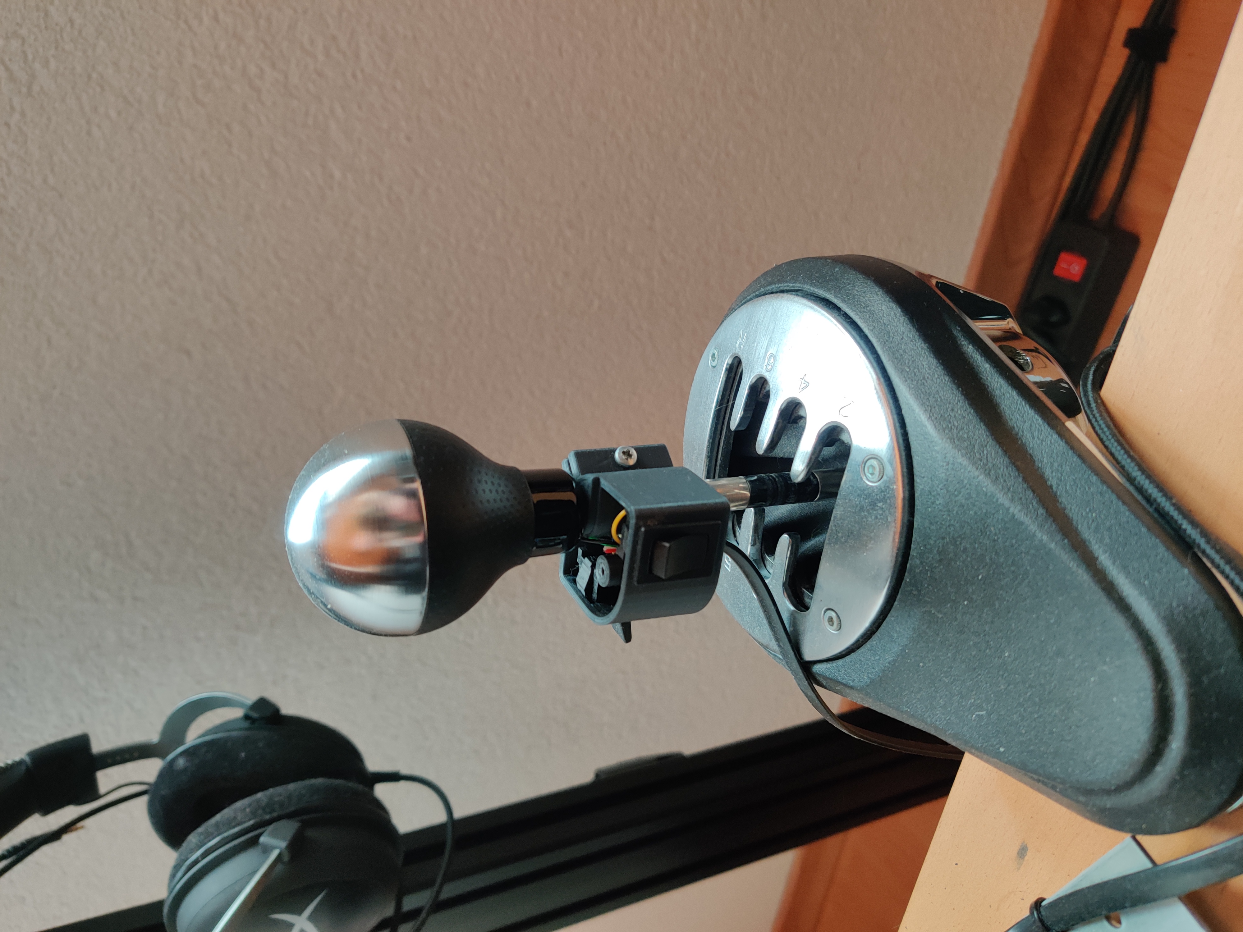 Picture of the range selector mounted to the shifter